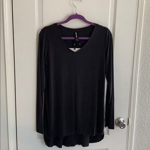 Black ribbed long sleeve